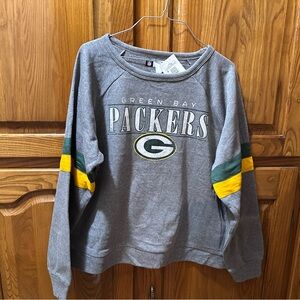 NFL Women's Green‎ Bay Packers Size XL Team Apparel gray sweatshirt. NEW